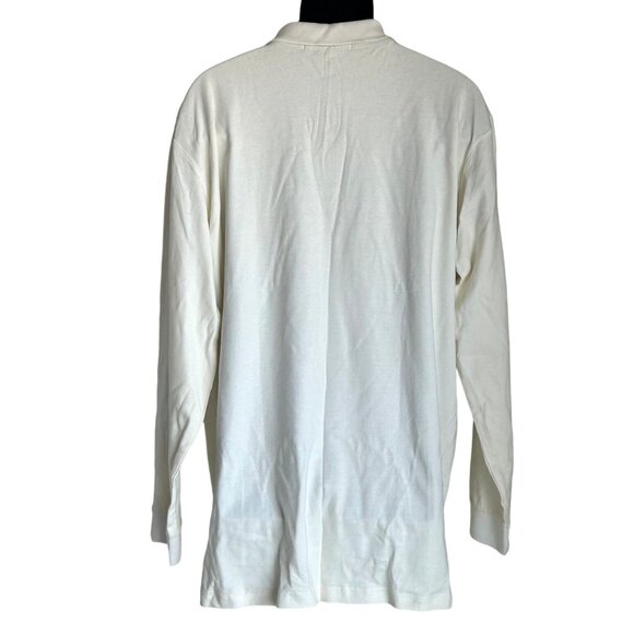 Mens U.S. Polo Assn. Long Sleeve Beige Polo Shirt - Picture 7 of 10